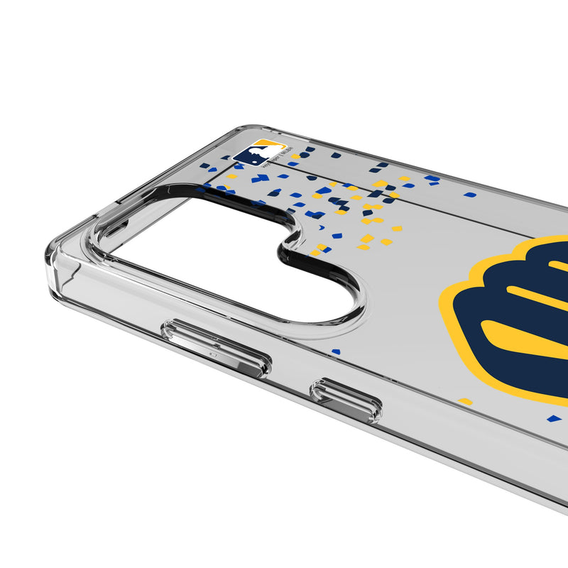 Milwaukee Brewers Confetti Galaxy Clear Phone Case for Samsung Galaxy Detail.Jpg