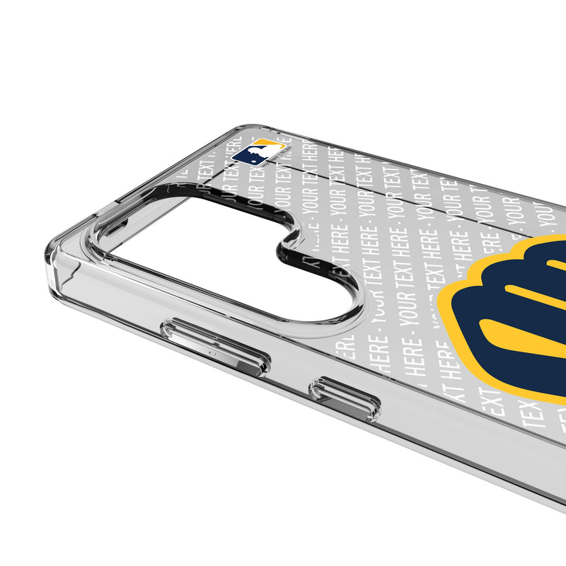 Milwaukee Brewers Personalized EndZone Plus Galaxy Clear Phone Case for Samsung Galaxy Detail.Jpg