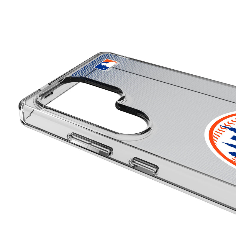 New York Mets Linen Galaxy Clear Phone Case for Samsung Galaxy Detail.Jpg