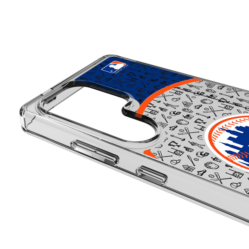 New York Mets Personalized Circle Galaxy Clear Phone Case for Samsung Galaxy Detail.Jpg