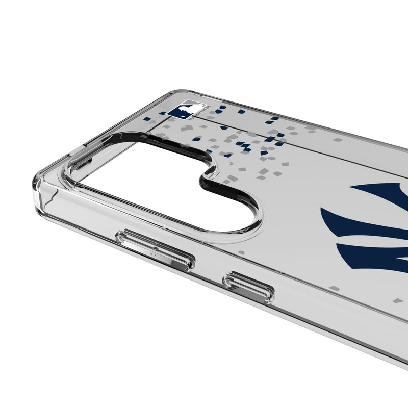 New York Yankees Confetti Galaxy Clear Phone Case for Samsung Galaxy Detail.Jpg