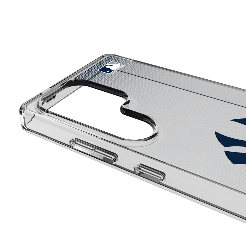 New York Yankees Linen Galaxy Clear Phone Case for Samsung Galaxy Detail.Jpg