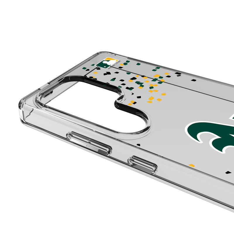 Oakland Athletics Confetti Galaxy Clear Phone Case for Samsung Galaxy Detail.Jpg