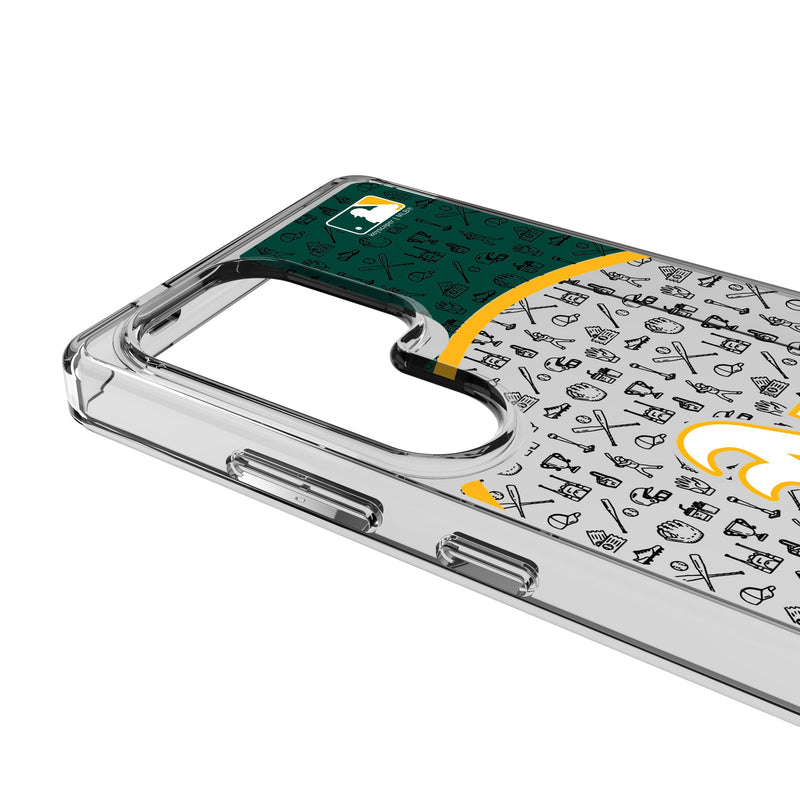Oakland Athletics Personalized Circle Galaxy Clear Phone Case for Samsung Galaxy Detail.Jpg