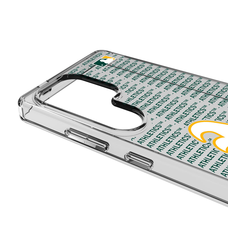 Oakland Athletics Text Backdrop Galaxy Clear Phone Case for Samsung Galaxy Detail.Jpg