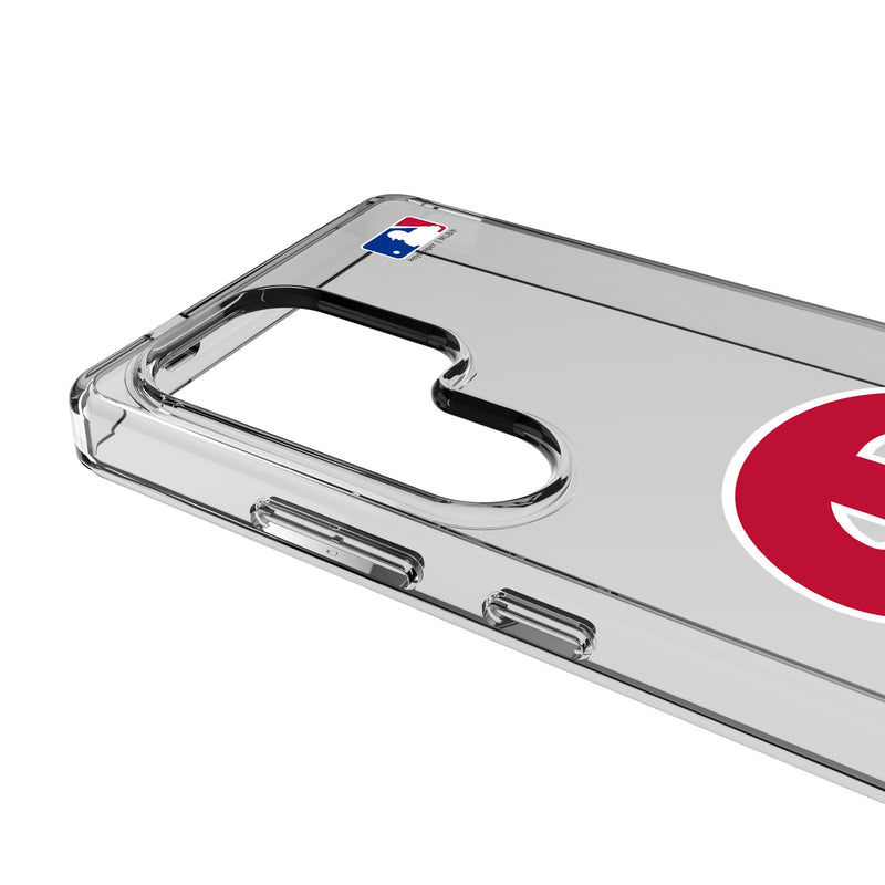 Philadelphia Phillies Text Backdrop Galaxy Clear Phone Case for Samsung Galaxy Detail.Jpg