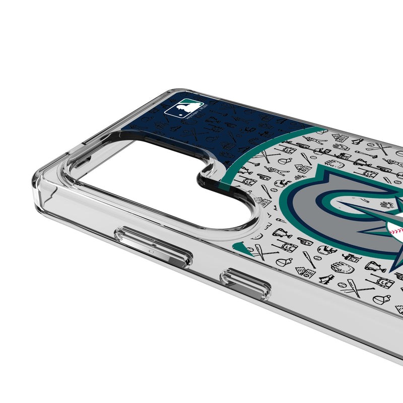 Seattle Mariners Personalized Circle Galaxy Clear Phone Case for Samsung Galaxy Detail.Jpg