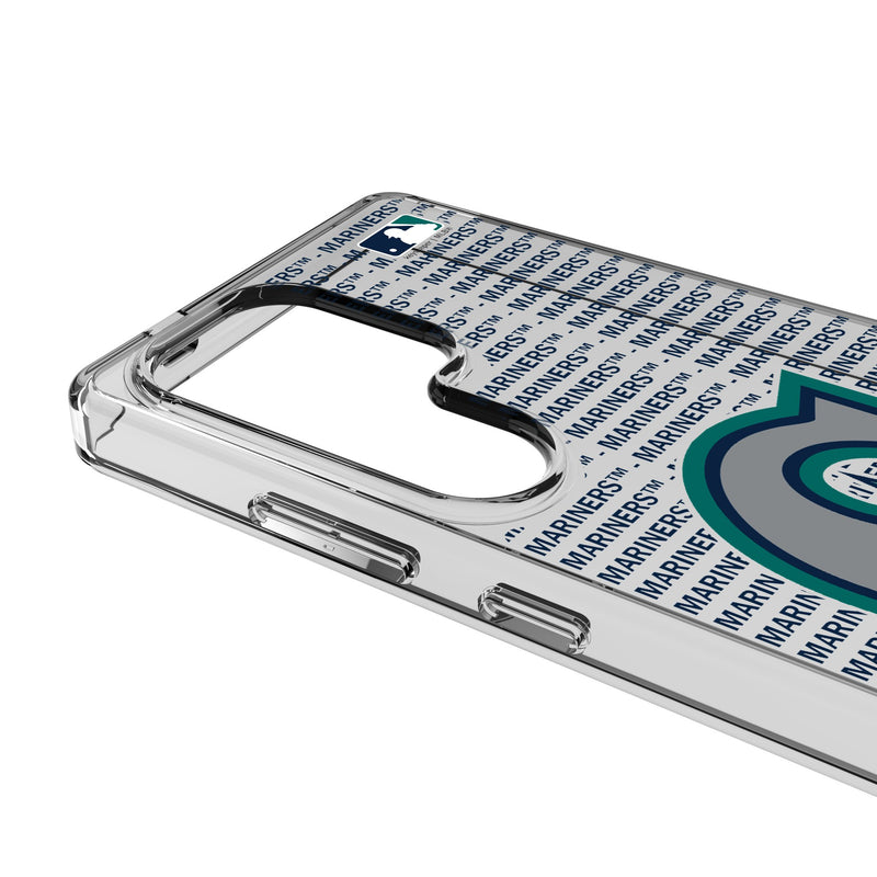 Seattle Mariners Text Backdrop Galaxy Clear Phone Case for Samsung Galaxy Detail.Jpg