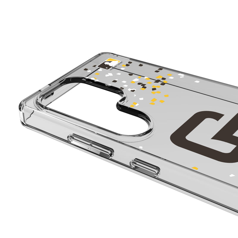 San Diego Padres Confetti Galaxy Clear Phone Case for Samsung Galaxy Detail.Jpg