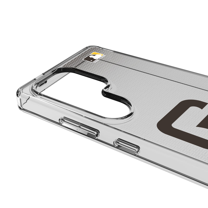 San Diego Padres Linen Galaxy Clear Phone Case for Samsung Galaxy Detail.Jpg