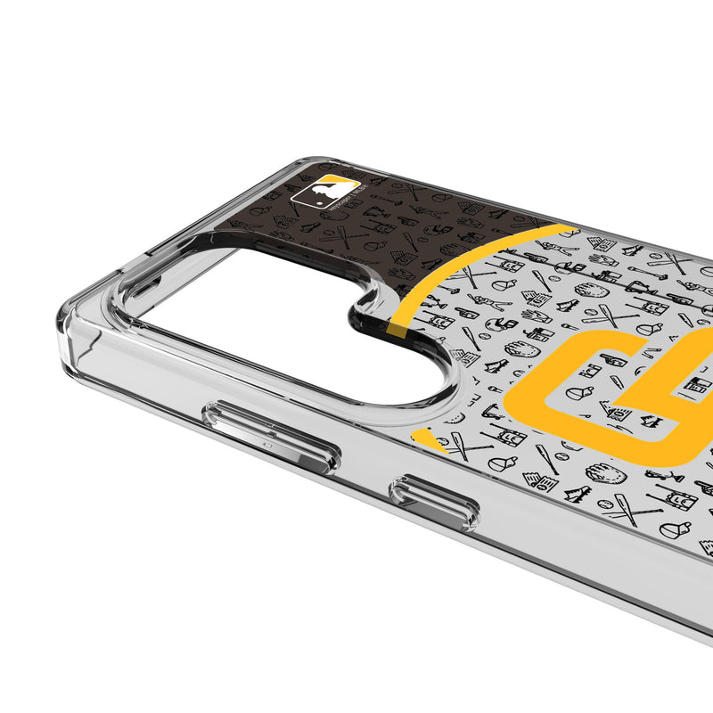 San Diego Padres Personalized Circle Galaxy Clear Phone Case for Samsung Galaxy Detail.Jpg