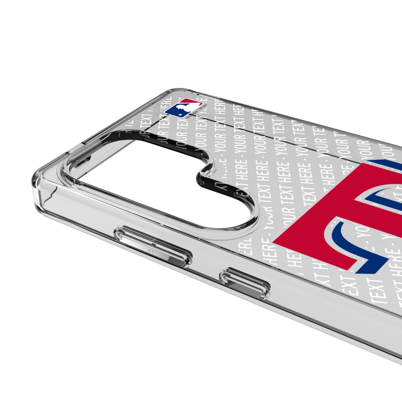 Texas Rangers Personalized EndZone Plus Galaxy Clear Phone Case for Samsung Galaxy Detail.Jpg