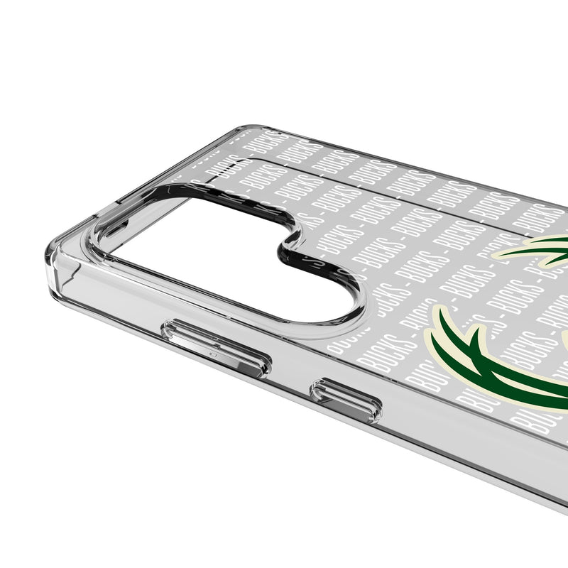 Milwaukee Bucks Text Backdrop Galaxy Clear Phone Case for Samsung Galaxy Detail.Jpg
