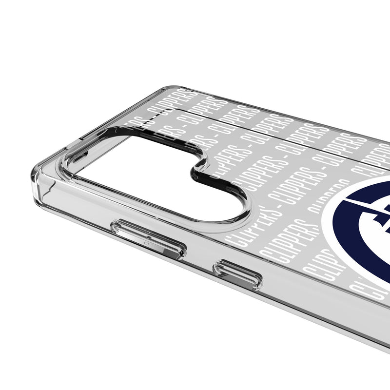 Los Angeles Clippers Text Backdrop Galaxy Clear Phone Case for Samsung Galaxy Detail.Jpg