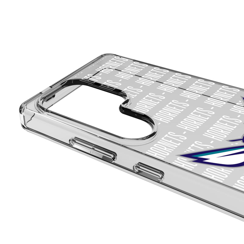 Charlotte Hornets Text Backdrop Galaxy Clear Phone Case for Samsung Galaxy Detail.Jpg