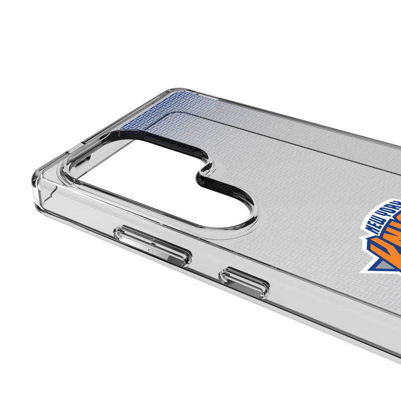 New York Knicks Linen Galaxy Clear Phone Case for Samsung Galaxy Detail.Jpg