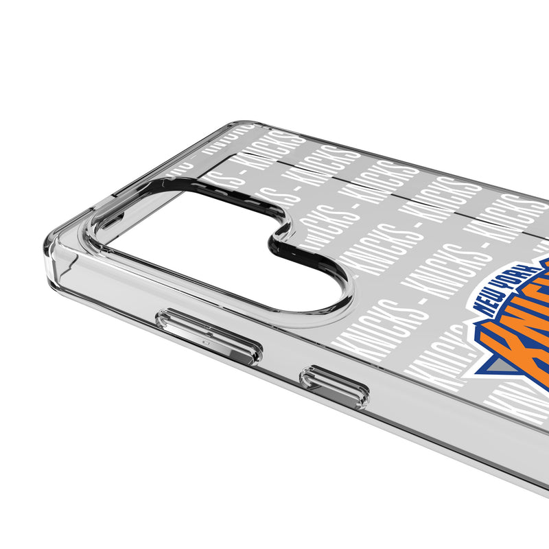 New York Knicks Text Backdrop Galaxy Clear Phone Case for Samsung Galaxy Detail.Jpg