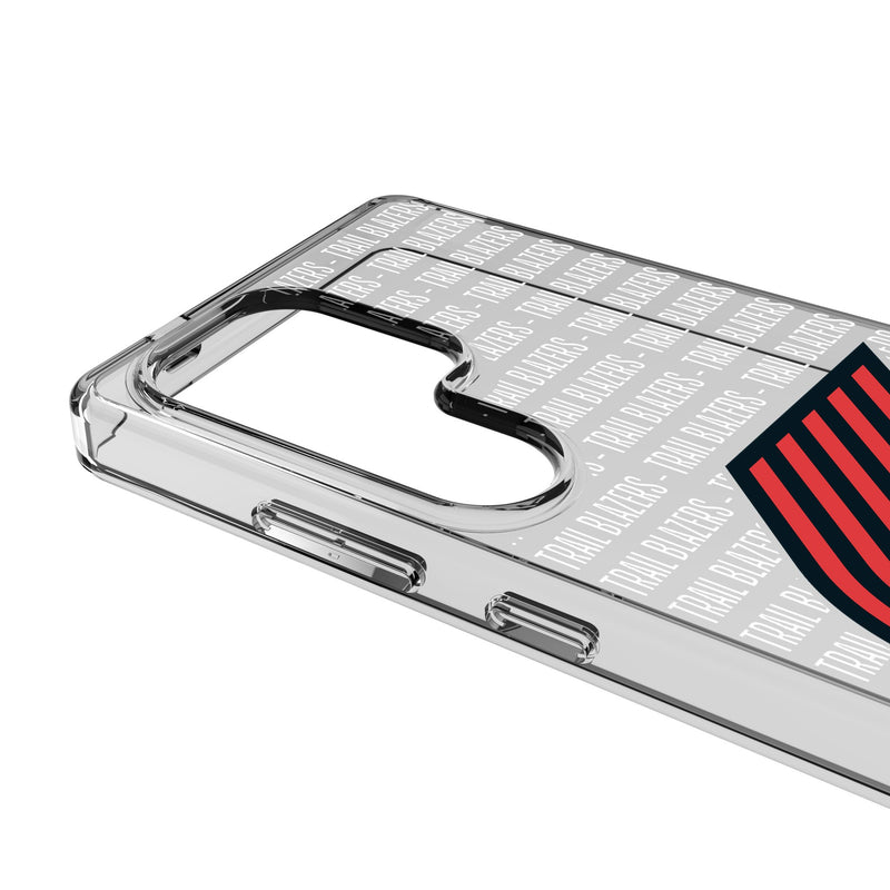 Portland Trail Blazers Text Backdrop Galaxy Clear Phone Case for Samsung Galaxy Detail.Jpg