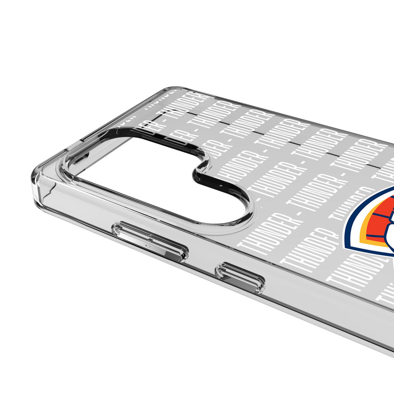 Oklahoma City Thunder Text Backdrop Galaxy Clear Phone Case for Samsung Galaxy Detail.Jpg
