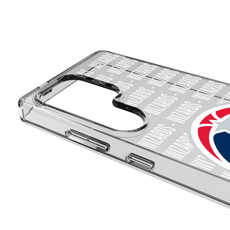 Washington Wizards Text Backdrop Galaxy Clear Phone Case for Samsung Galaxy Detail.Jpg