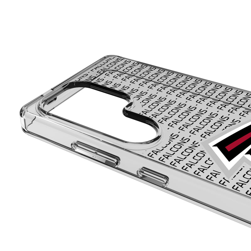 Atlanta Falcons Text Backdrop Galaxy Clear Phone Case for Samsung Galaxy Detail.Jpg