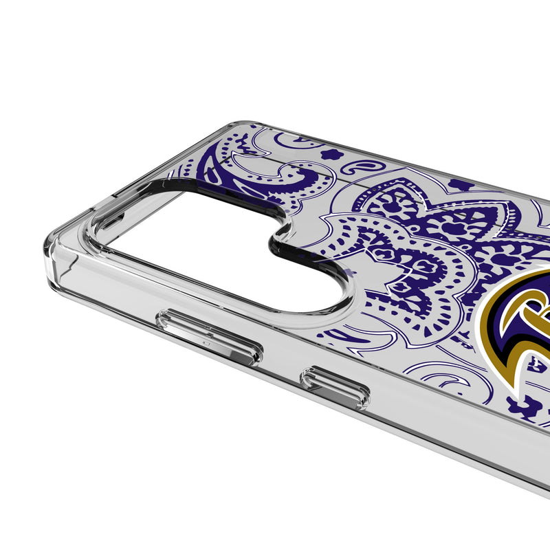 Baltimore Ravens Paisley Galaxy Clear Phone Case for Samsung Galaxy Detail.Jpg