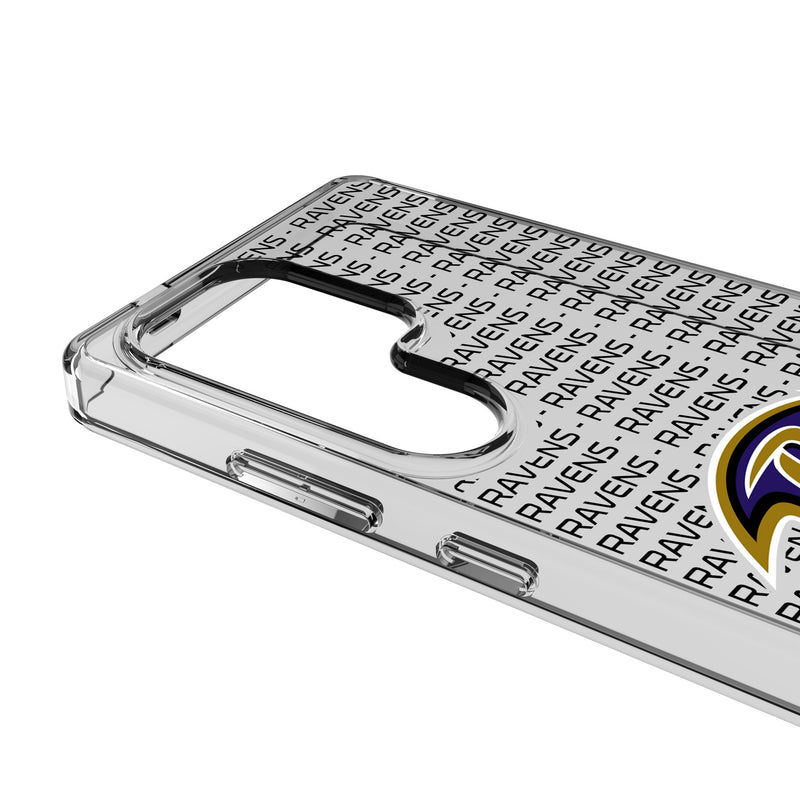 Baltimore Ravens Text Backdrop Galaxy Clear Phone Case for Samsung Galaxy Detail.Jpg