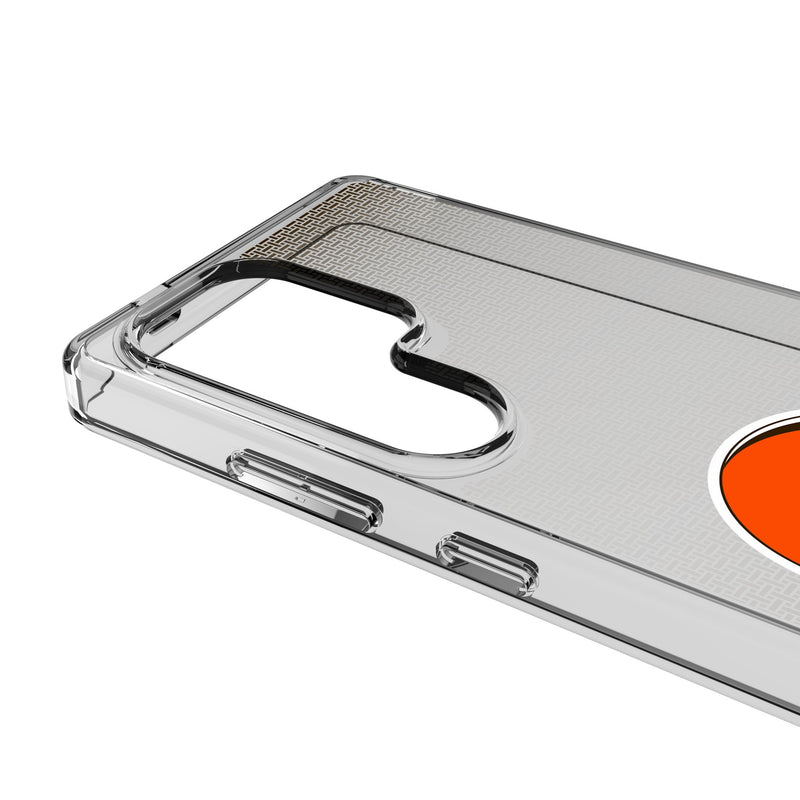 Cleveland Browns Linen Galaxy Clear Phone Case for Samsung Galaxy Detail.Jpg