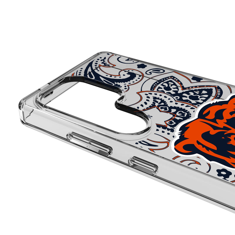Chicago Bears Paisley Galaxy Clear Phone Case for Samsung Galaxy Detail.Jpg