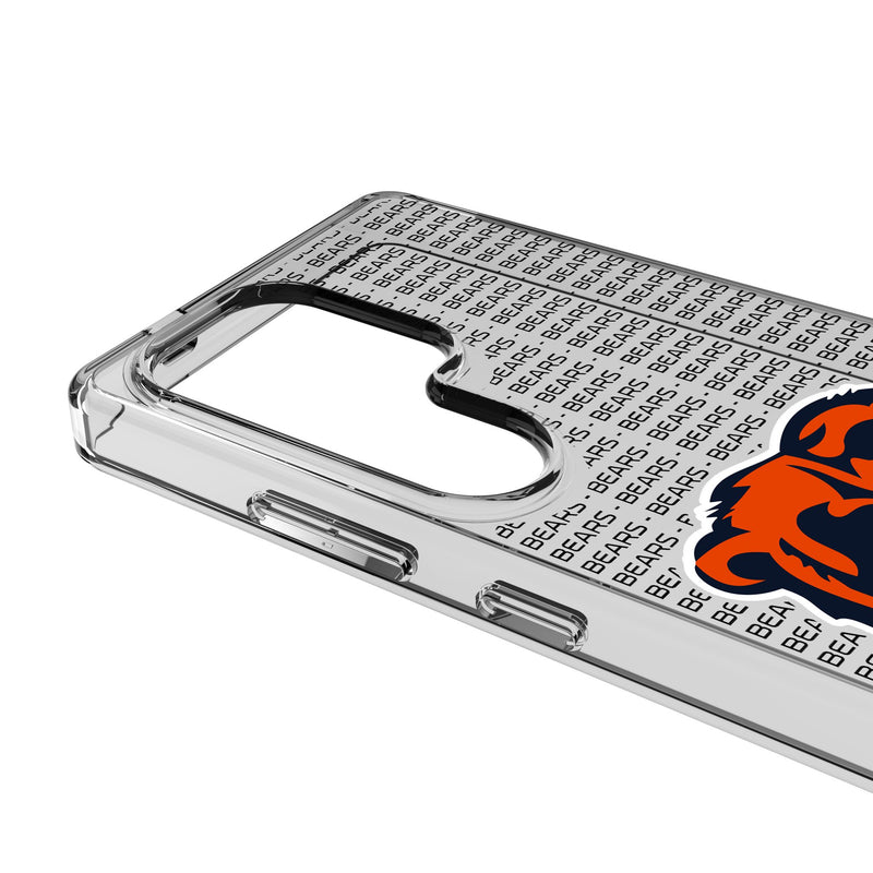 Chicago Bears Text Backdrop Galaxy Clear Phone Case for Samsung Galaxy Detail.Jpg