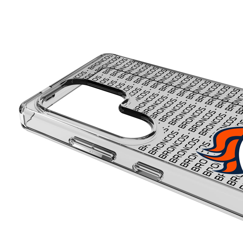 Denver Broncos Text Backdrop Galaxy Clear Phone Case for Samsung Galaxy Detail.Jpg