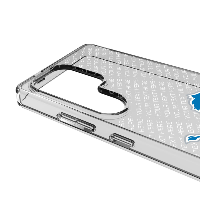 Detroit Lions Personalized EndZone Plus Galaxy Clear Phone Case for Samsung Galaxy Detail.Jpg
