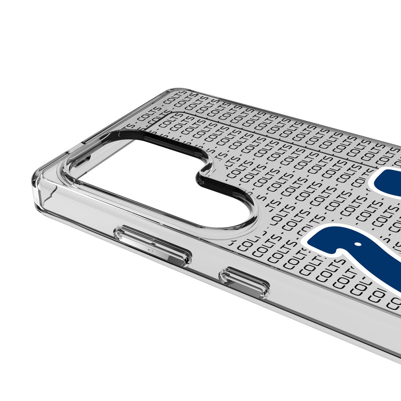 Indianapolis Colts Text Backdrop Galaxy Clear Phone Case for Samsung Galaxy Detail.Jpg