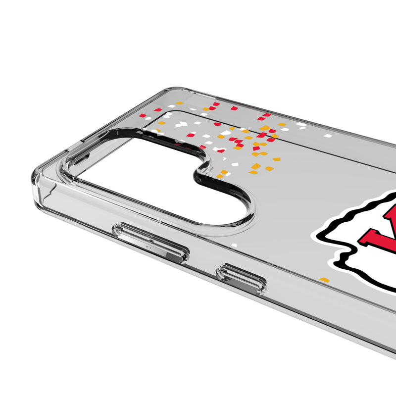 Kansas City Chiefs Confetti Galaxy Clear Phone Case for Samsung Galaxy Detail.Jpg