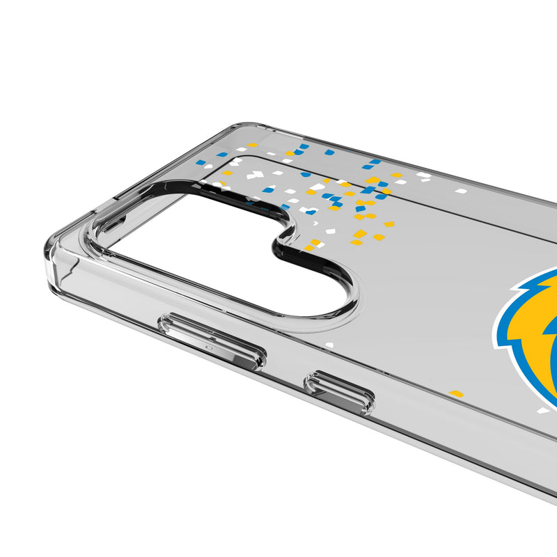 Los Angeles Chargers Confetti Galaxy Clear Phone Case for Samsung Galaxy Detail.Jpg