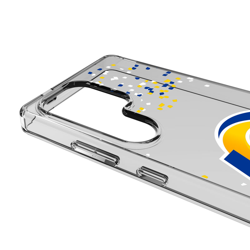Los Angeles Rams Confetti Galaxy Clear Phone Case for Samsung Galaxy Detail.Jpg