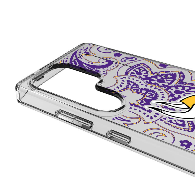 Minnesota Vikings Paisley Galaxy Clear Phone Case for Samsung Galaxy Detail.Jpg