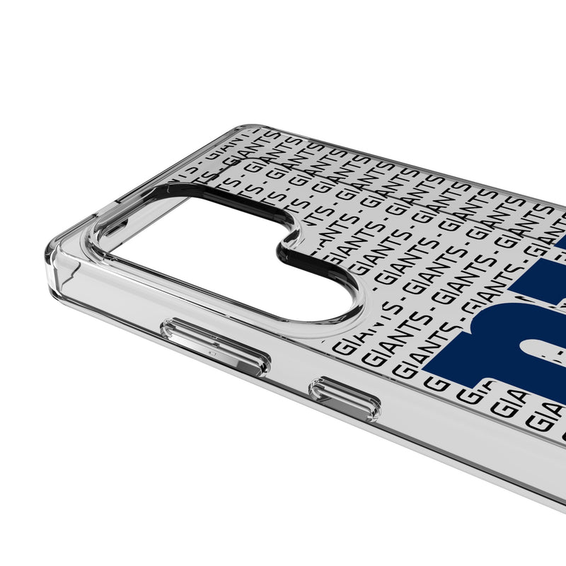 New York Giants Text Backdrop Galaxy Clear Phone Case for Samsung Galaxy Detail.Jpg