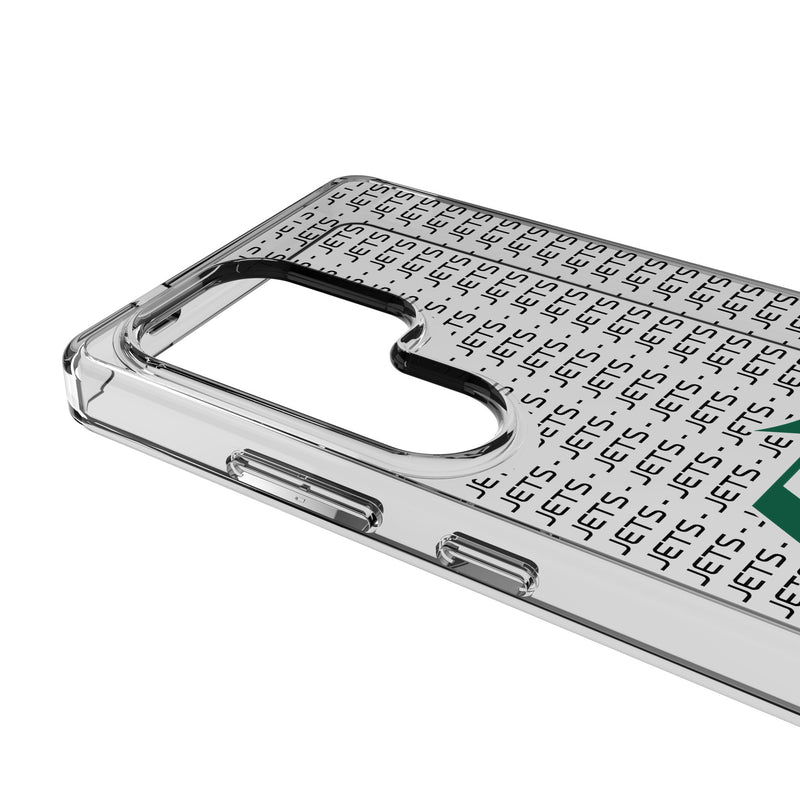 New York Jets Text Backdrop Galaxy Clear Phone Case for Samsung Galaxy Detail.Jpg