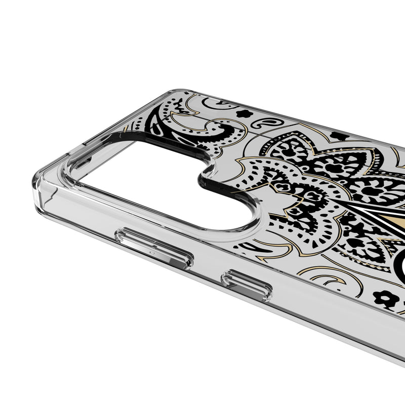 New Orleans Saints Paisley Galaxy Clear Phone Case for Samsung Galaxy Detail.Jpg