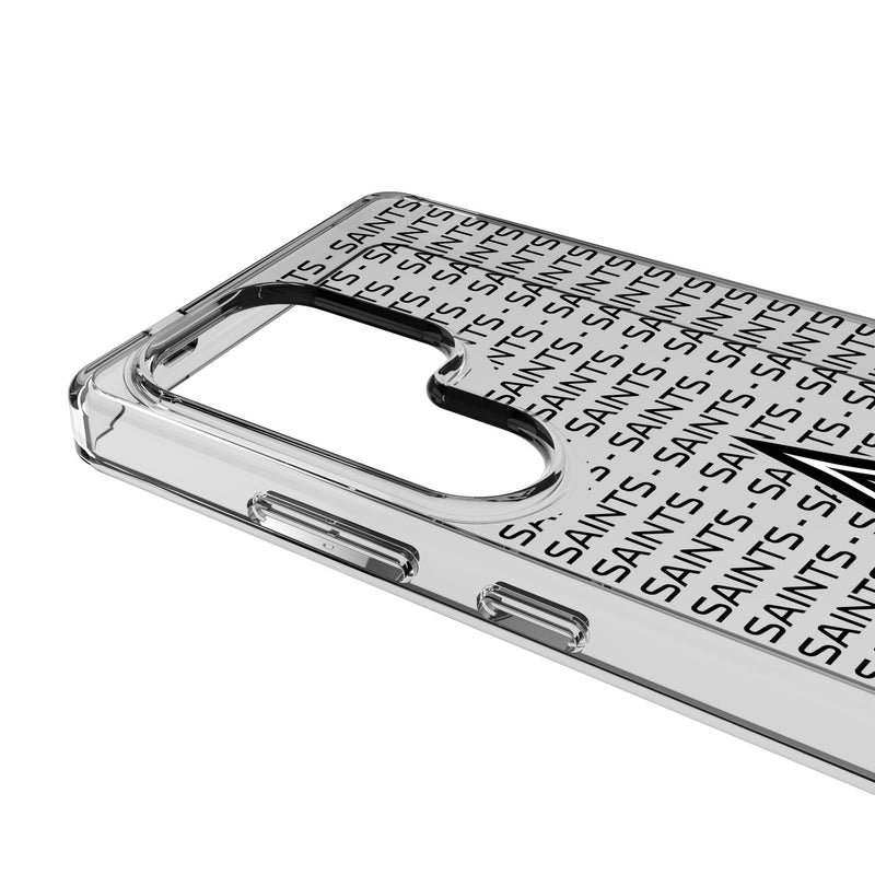 New Orleans Saints Text Backdrop Galaxy Clear Phone Case for Samsung Galaxy Detail.Jpg