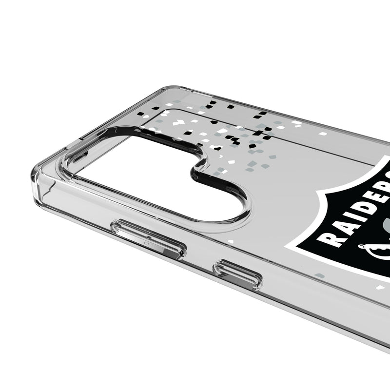 Las Vegas Raiders Confetti Galaxy Clear Phone Case for Samsung Galaxy Detail.Jpg