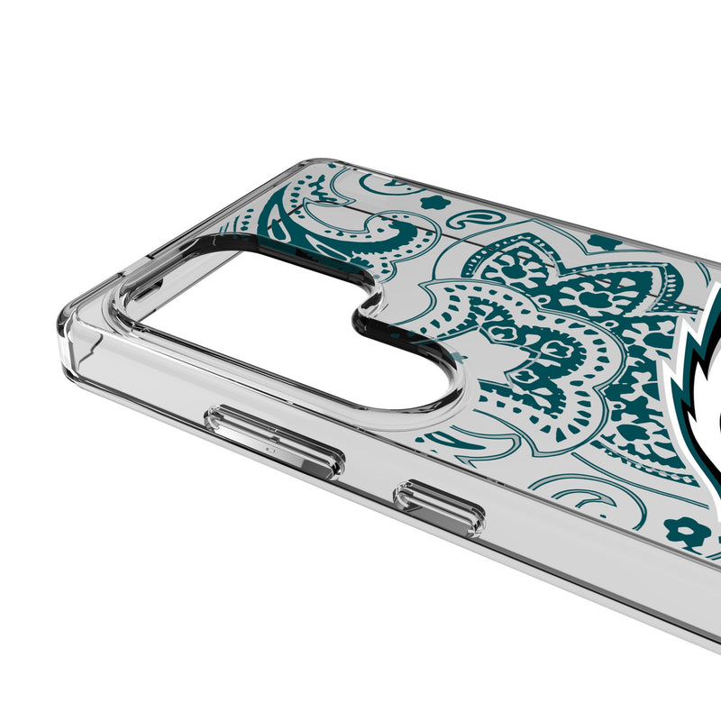 Philadelphia Eagles Paisley Galaxy Clear Phone Case for Samsung Galaxy Detail.Jpg