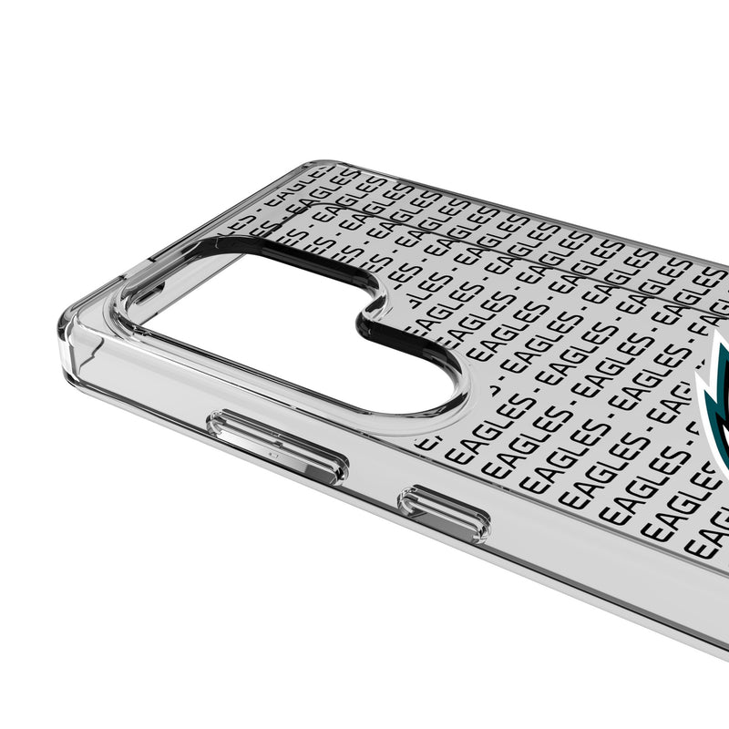 Philadelphia Eagles Text Backdrop Galaxy Clear Phone Case for Samsung Galaxy Detail.Jpg