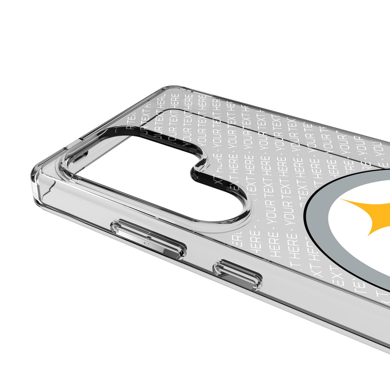 Pittsburgh Steelers Personalized EndZone Plus Galaxy Clear Phone Case for Samsung Galaxy Detail.Jpg