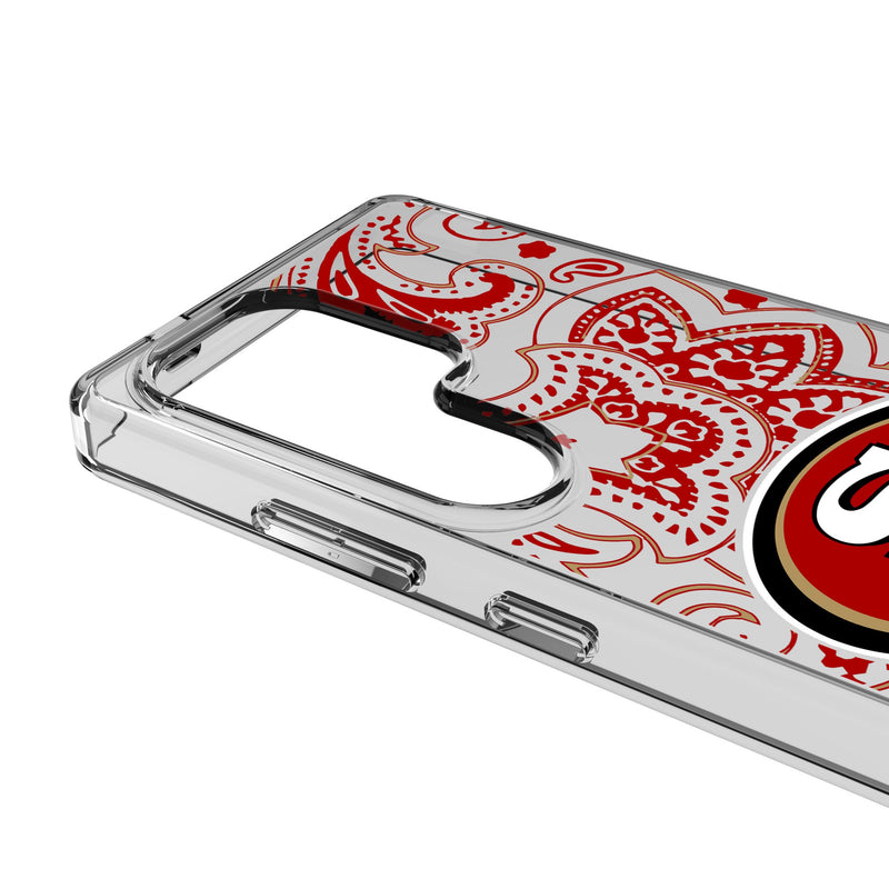 San Francisco 49ers Paisley Galaxy Clear Phone Case for Samsung Galaxy Detail.Jpg