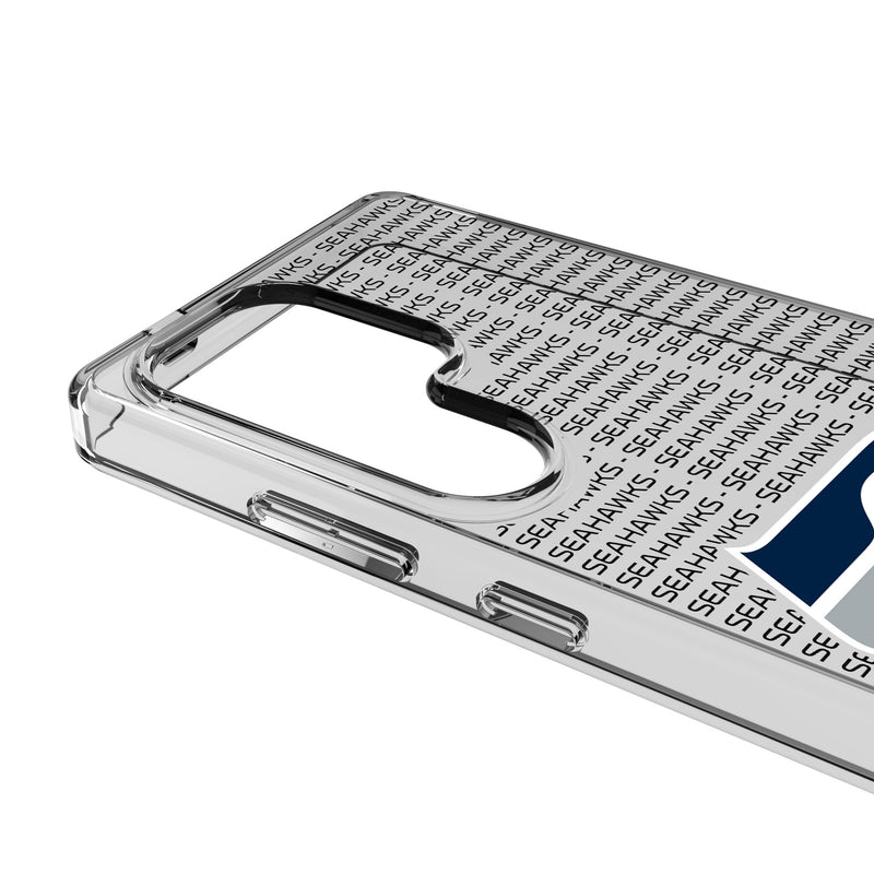 Seattle Seahawks Text Backdrop Galaxy Clear Phone Case for Samsung Galaxy Detail.Jpg