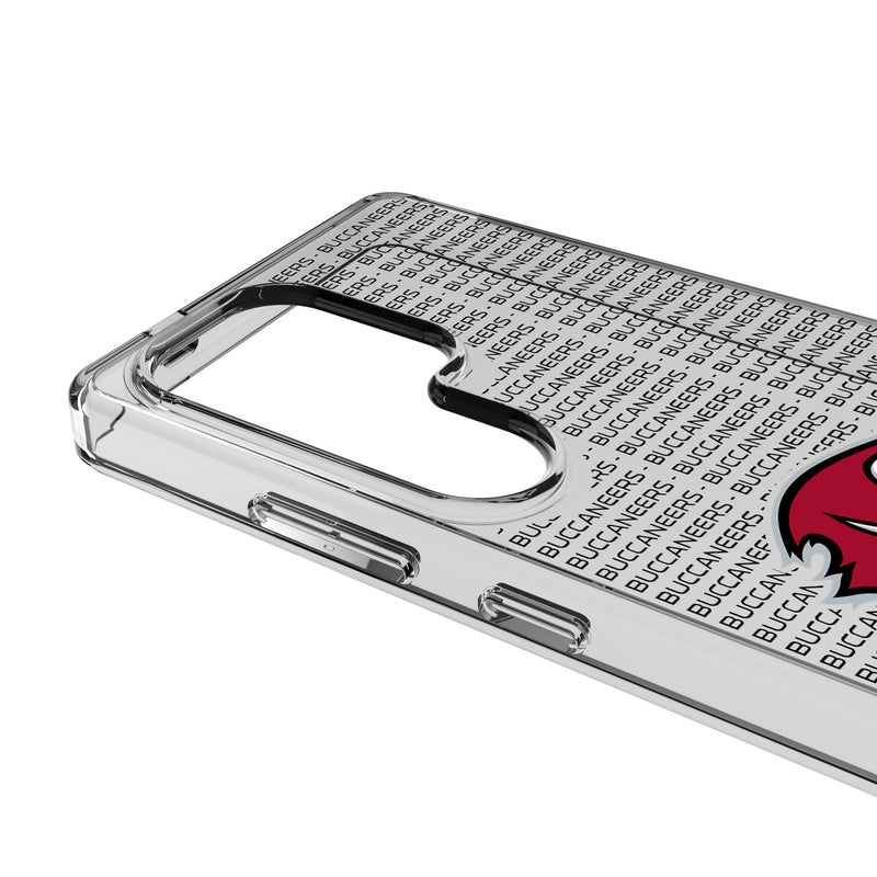 Tampa Bay Buccaneers Text Backdrop Galaxy Clear Phone Case for Samsung Galaxy Detail.Jpg