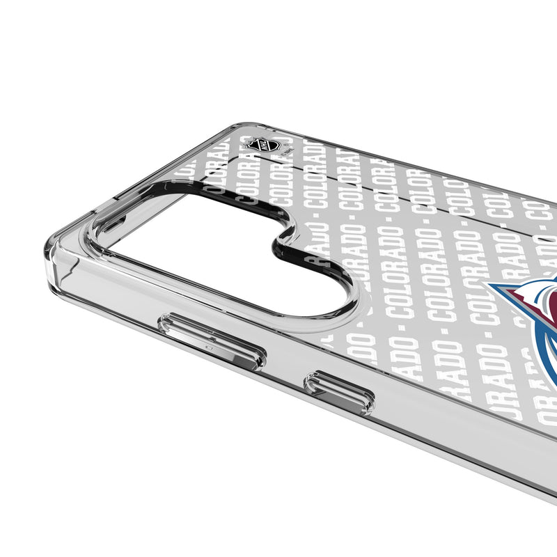Colorado Avalanche Personalized EndZone Plus Galaxy Clear Phone Case for Samsung Galaxy Detail.Jpg