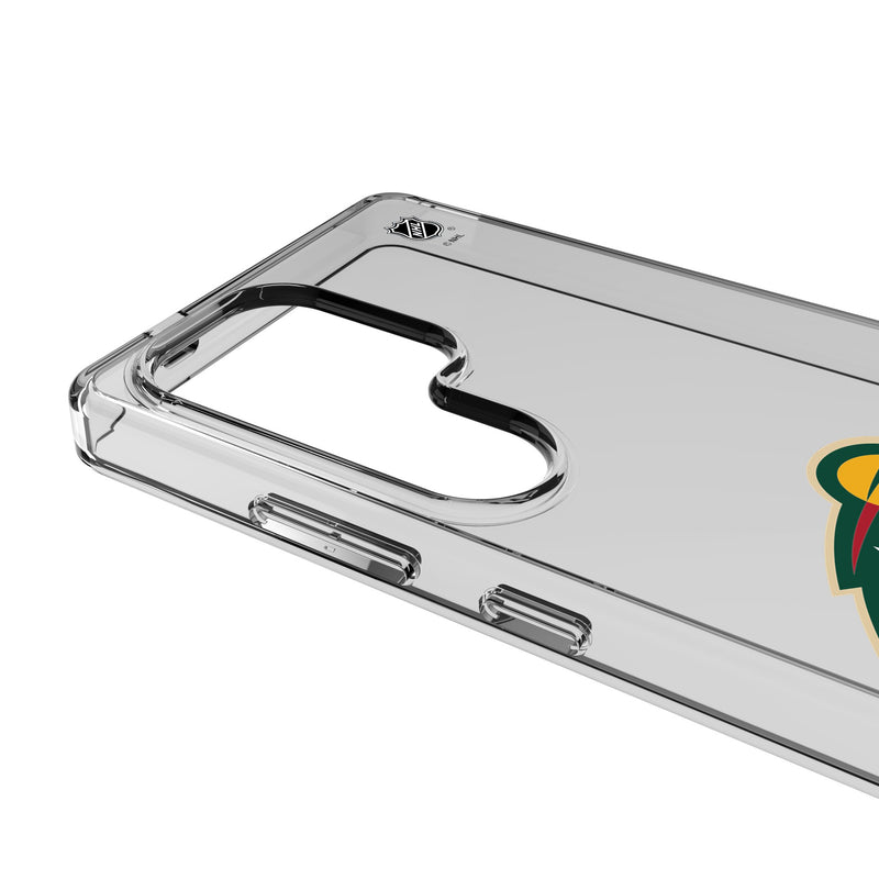 Minnesota Wild Personalized EndZone Plus Galaxy Clear Phone Case for Samsung Galaxy Detail.Jpg